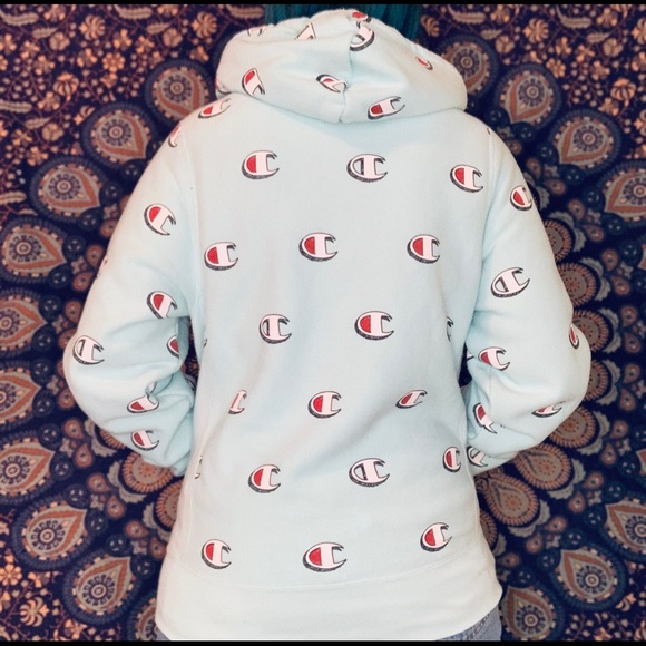 Champion Reverse Weave All Over Print Hoodie - Picture 2 of 2